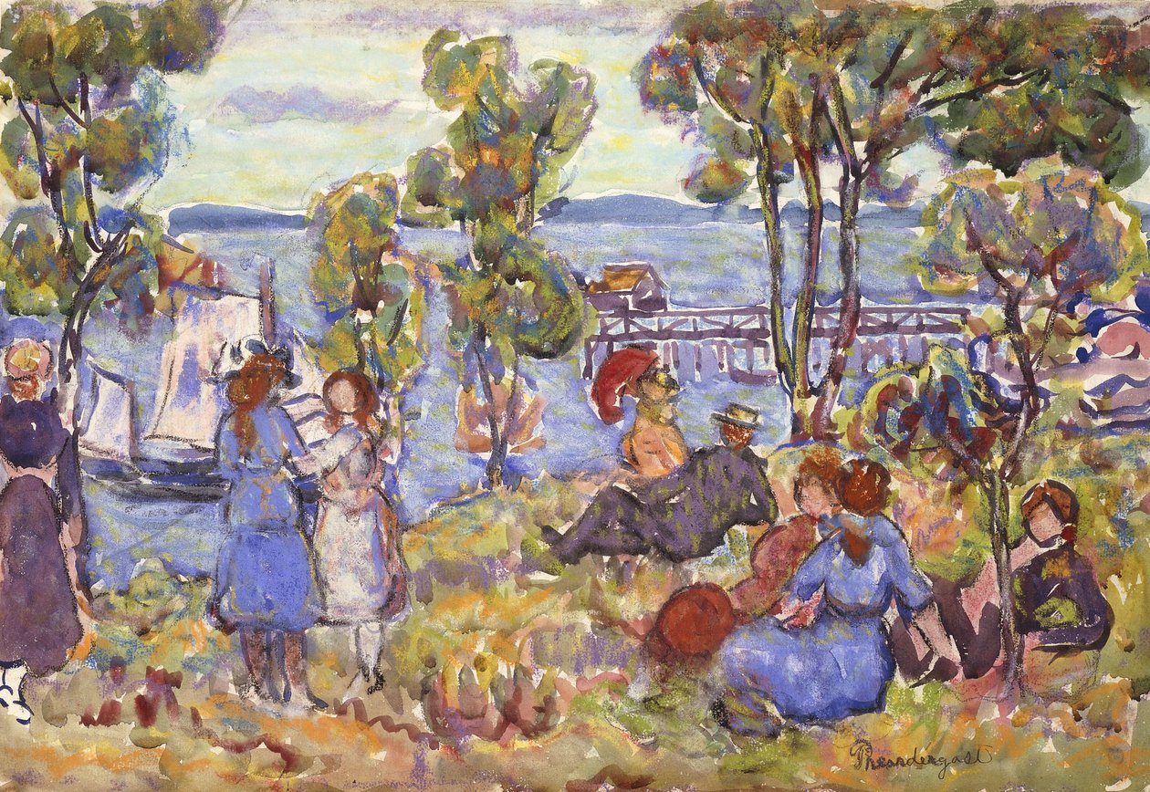 Boat Landing, Nahant Massachusetts, af Maurice Brazil Prendergast