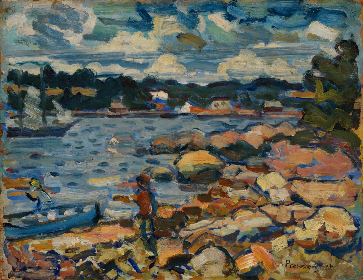 Brooksville, Maine (River & Rocks) af Maurice Brazil Prendergast