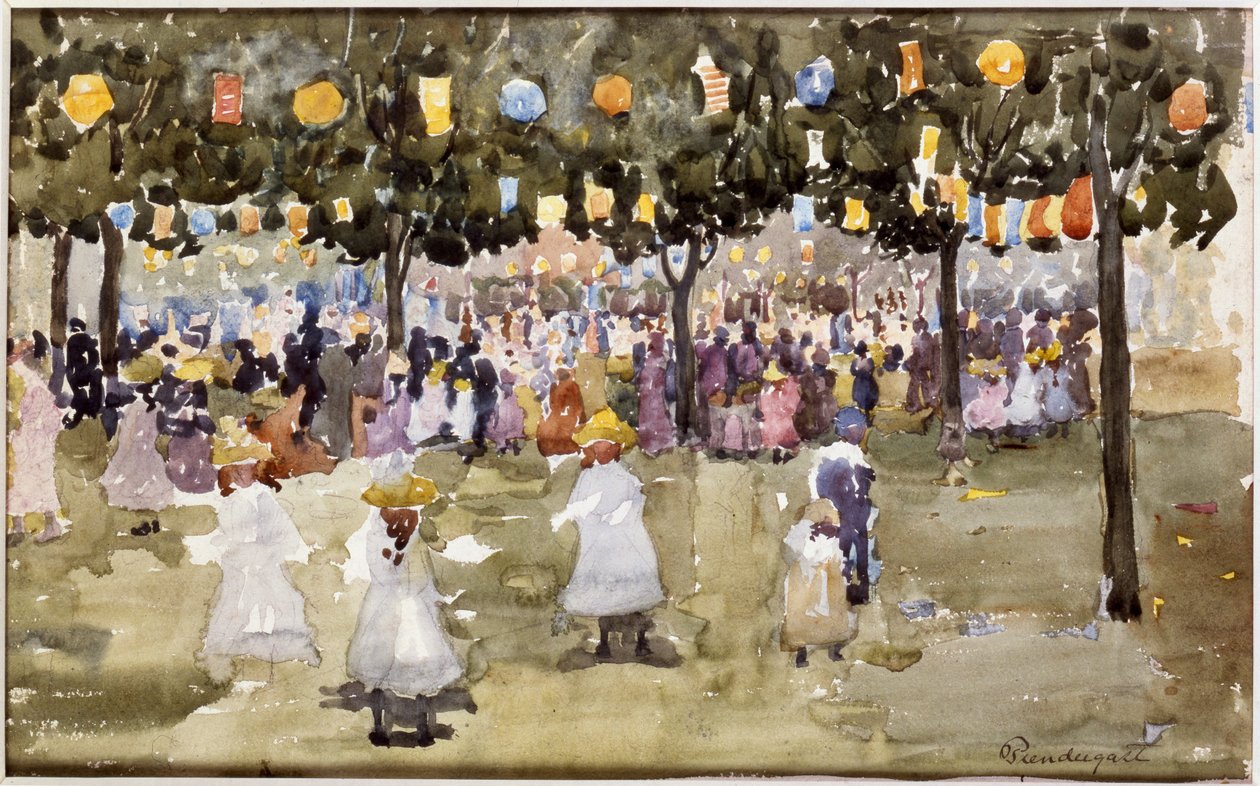 Central Park, New York City, 4. juli af Maurice Brazil Prendergast