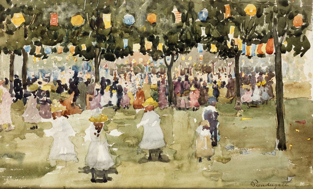 Central Park, New York City, 4. juli, ca. 1900-03 af Maurice Brazil Prendergast
