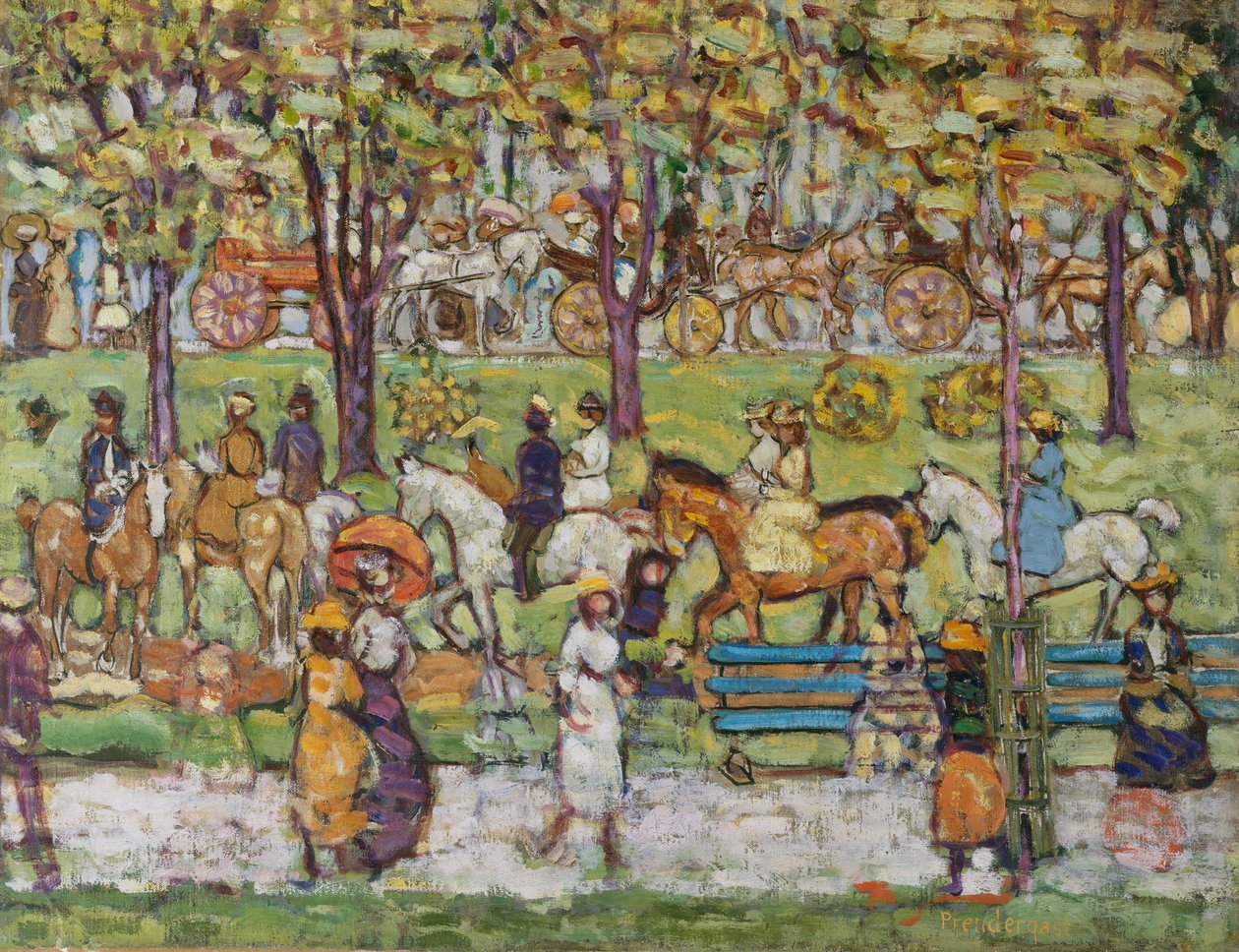 Central Park, ca. 1914-15 af Maurice Brazil Prendergast