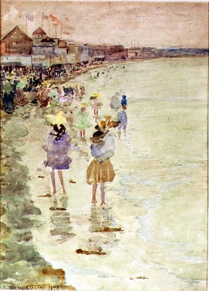 Crescent Beach af Maurice Brazil Prendergast