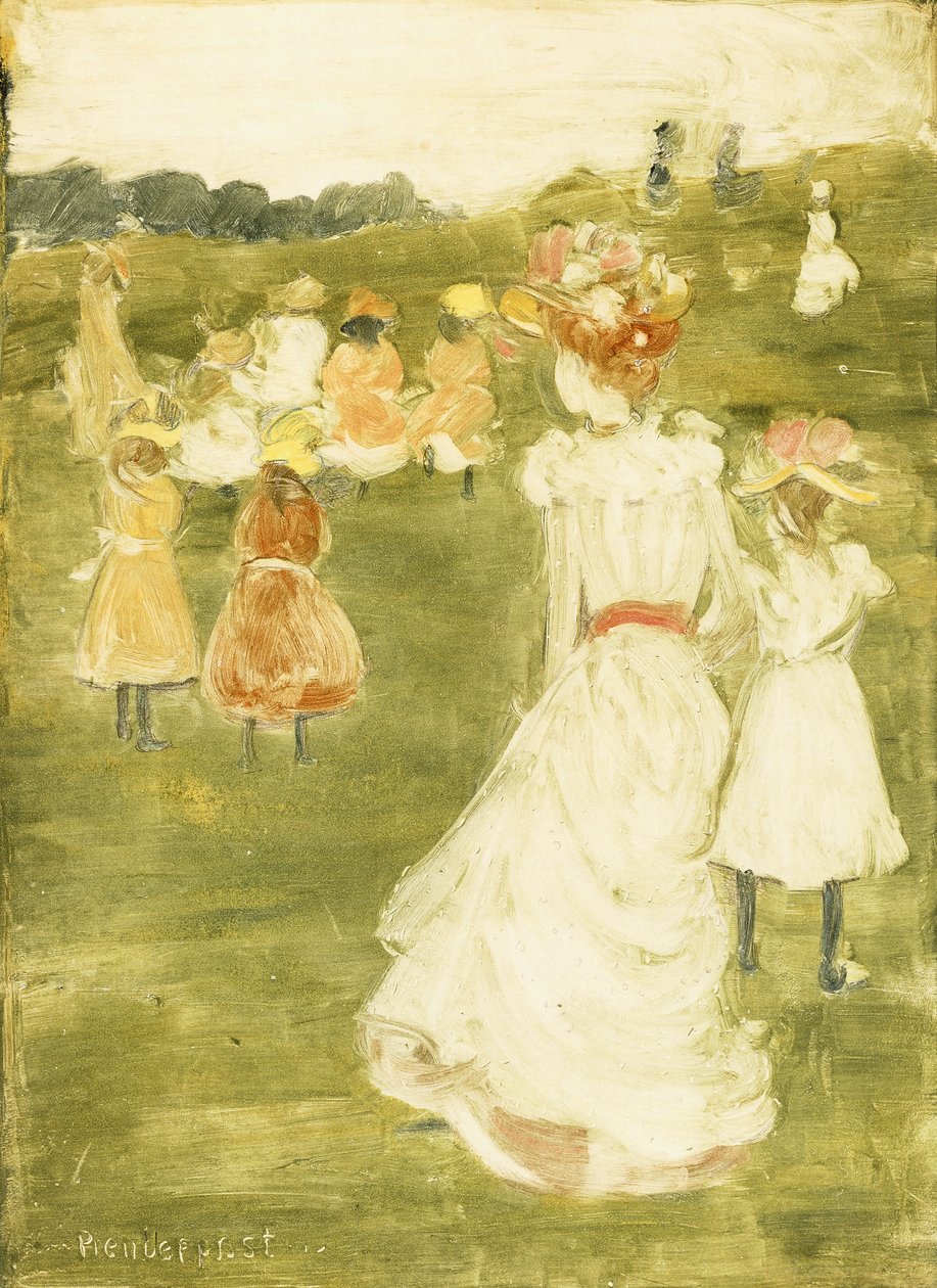 Figurer i parken, ca. 1895-97 af Maurice Brazil Prendergast