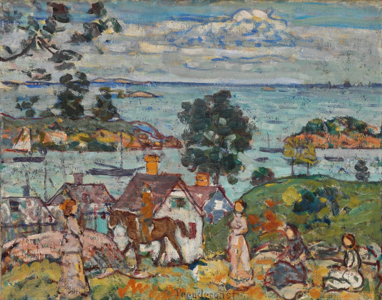Gloucester havn af Maurice Brazil Prendergast
