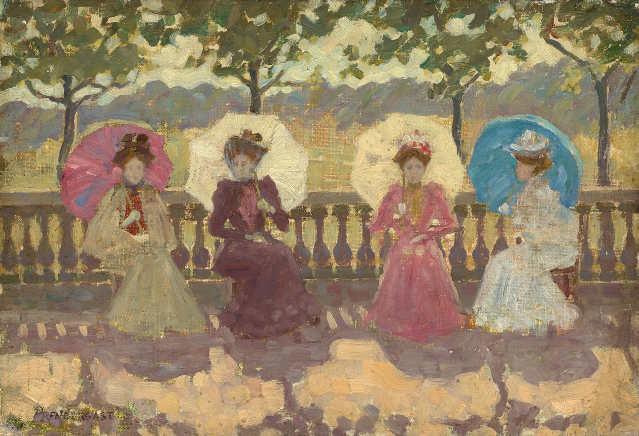 I parken, Paris, 1891. af Maurice Brazil Prendergast