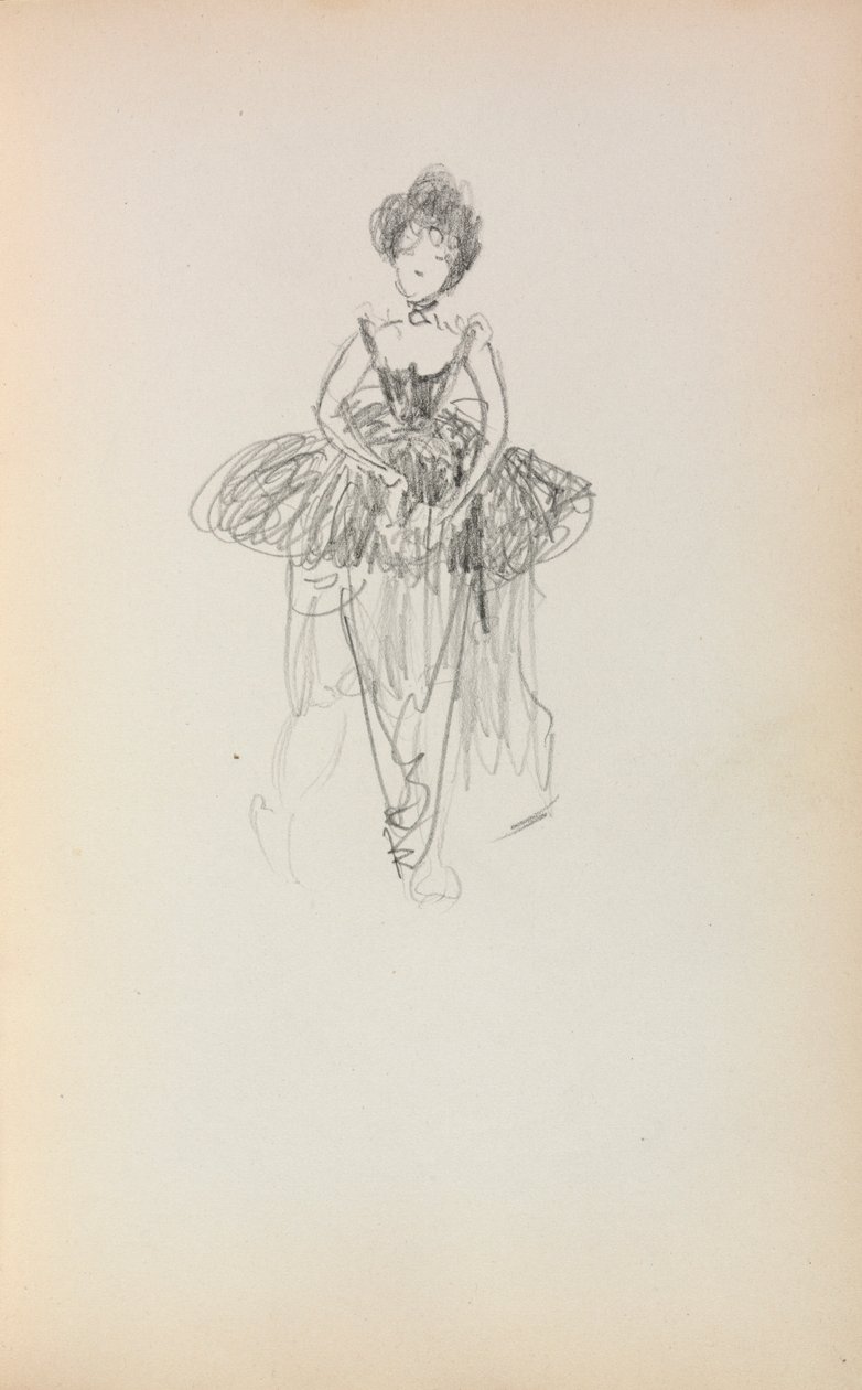 Italiensk skitsebog: Ballerina side 231, 1898-1899. af Maurice Brazil Prendergast