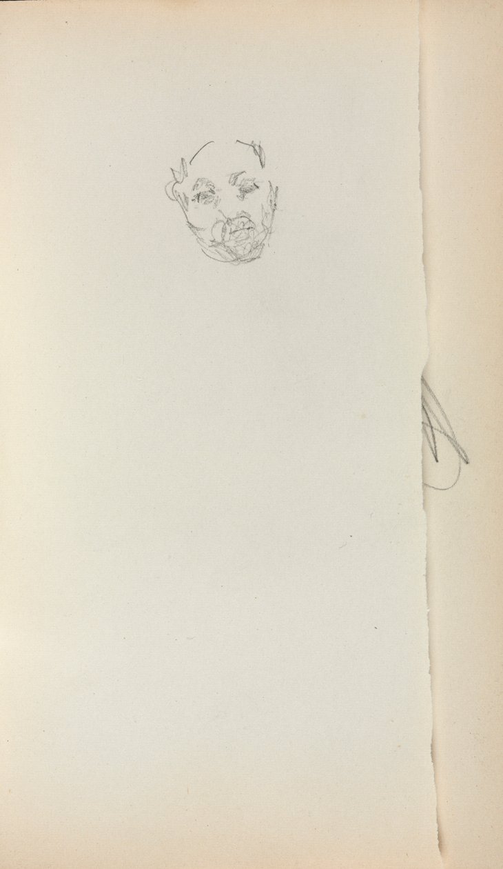Italiensk skitsebog: Head of a Man side 221, 1898-1899. af Maurice Brazil Prendergast