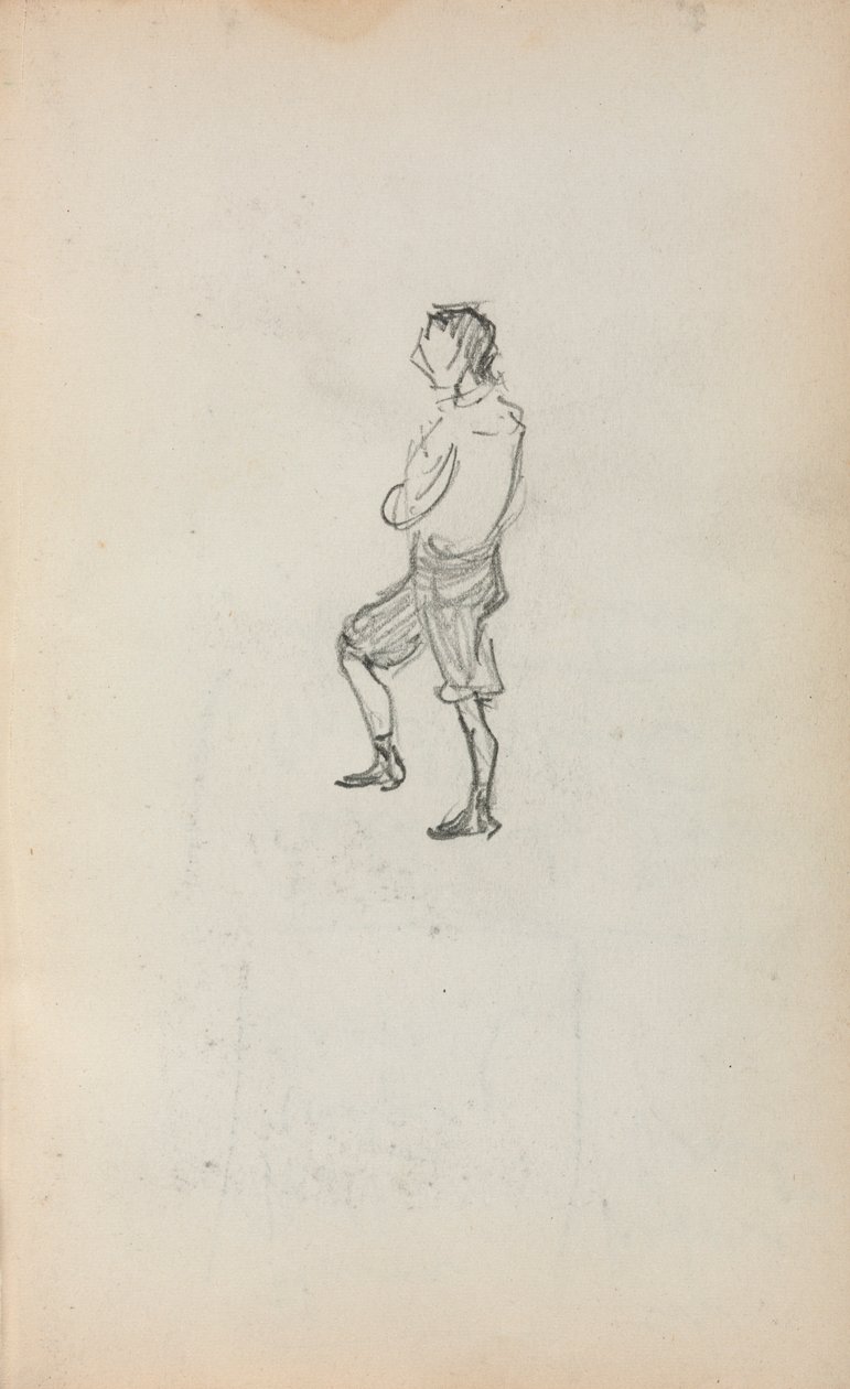 Italiensk skitsebog: Stående dreng side 245, 1898-1899. af Maurice Brazil Prendergast