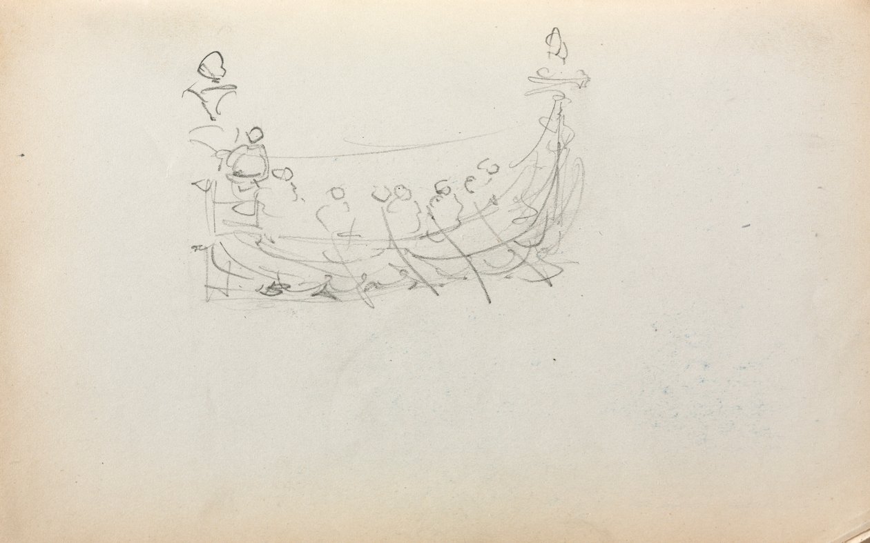 Italiensk skitsebog: Venetiansk båd side 29, 1898-1899. af Maurice Brazil Prendergast
