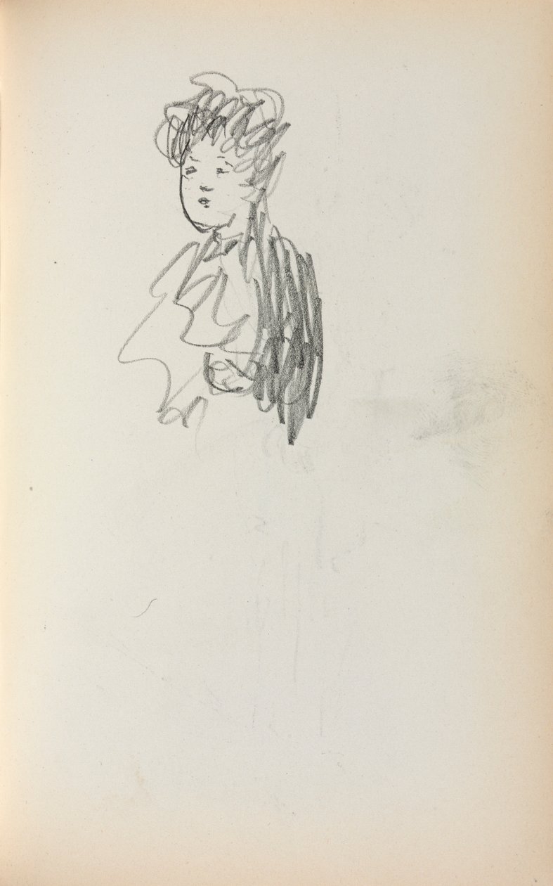 Italiensk skitsebog: Kvinde, brystlængde side 127, 1898-1899. af Maurice Brazil Prendergast