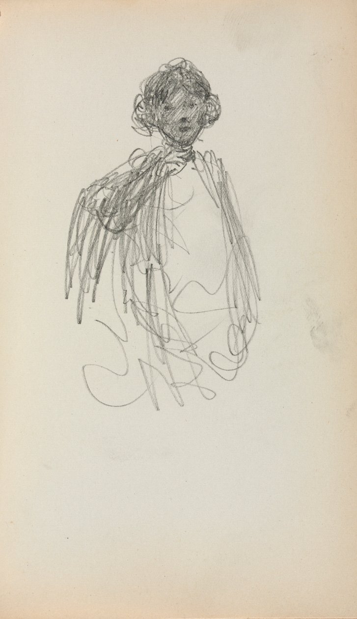 Italiensk skitsebog: Kvinde, taljelængde side 217, 1898-1899. af Maurice Brazil Prendergast