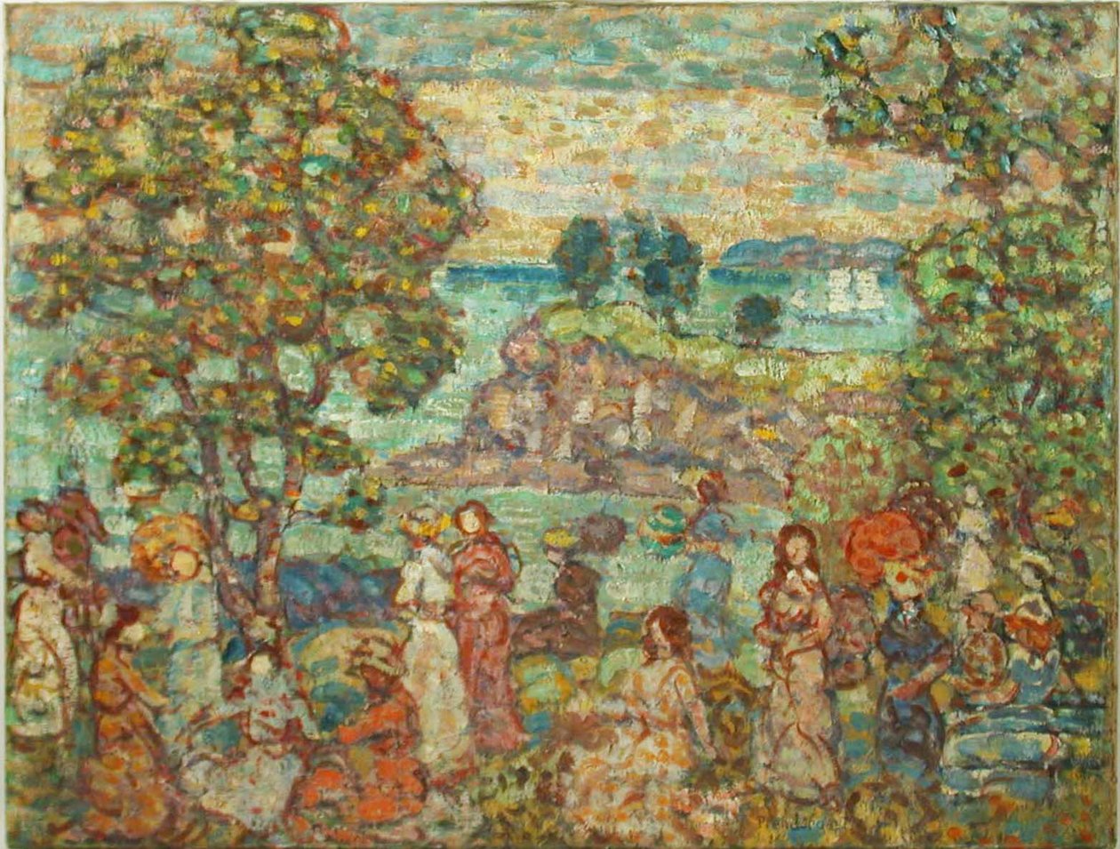 Landskab (strandscene) af Maurice Brazil Prendergast