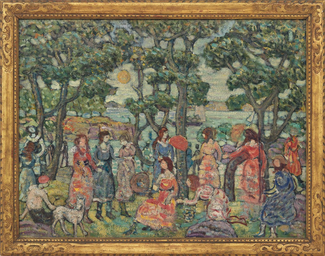 Landskab med figurer, 1921 af Maurice Brazil Prendergast