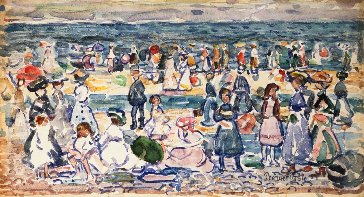 Lavvande, Revere Beach, ca. 1910-11 af Maurice Brazil Prendergast