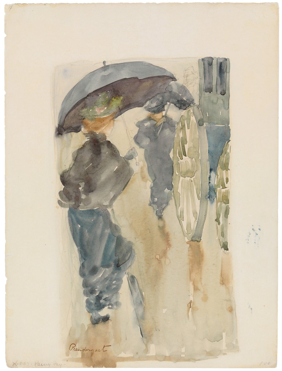 Regnvejrsdag, ca. 1893-94 af Maurice Brazil Prendergast