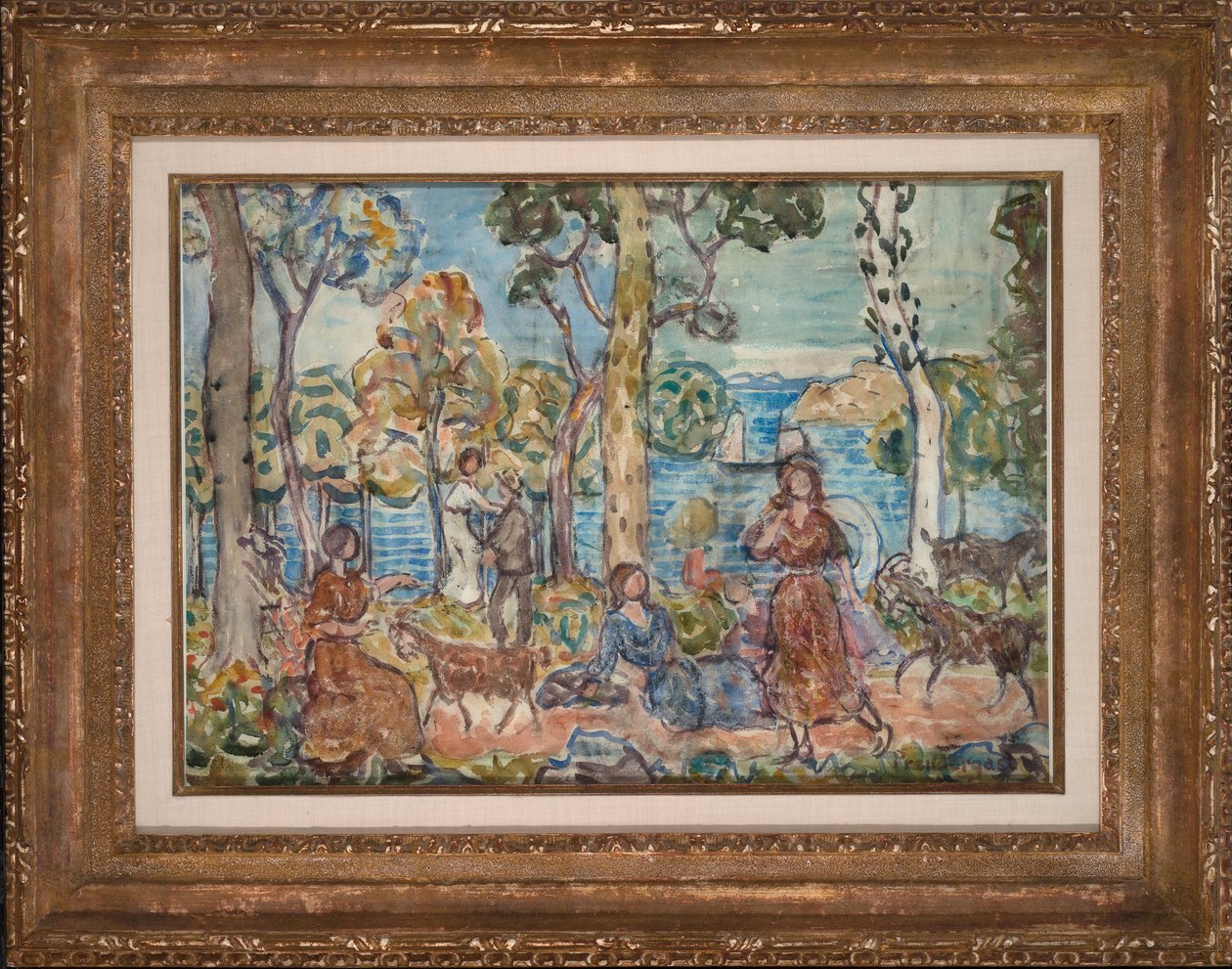 Seashore, ca. 1914-16 (akvarel på papir) af Maurice Brazil Prendergast