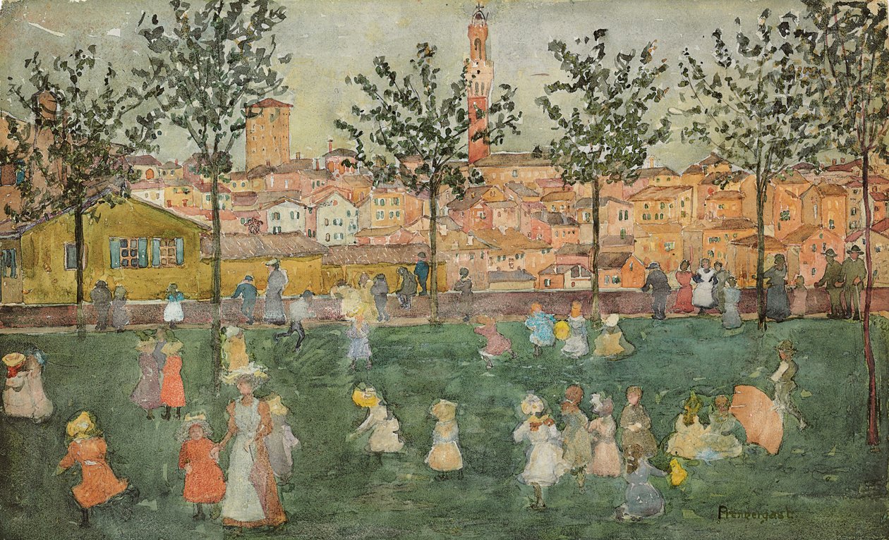 Siena, ca. 1898-99 af Maurice Brazil Prendergast
