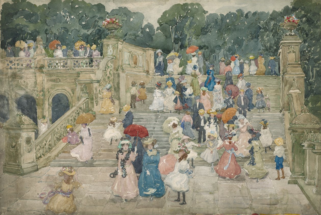 The Terrace Bridge, Central Park, 1901 af Maurice Brazil Prendergast
