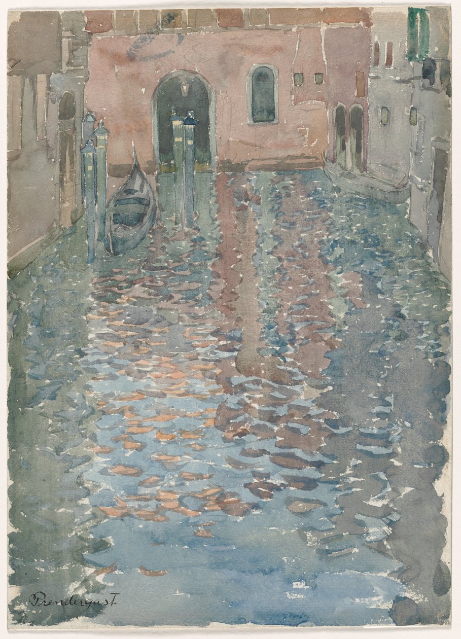 Venetianske kanaler, ca. 1898 (akvarel) af Maurice Brazil Prendergast