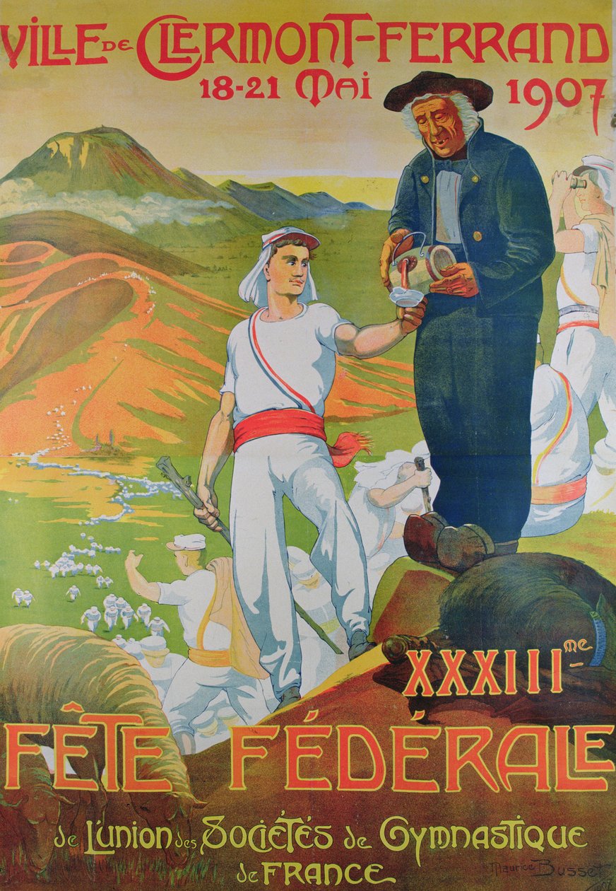 Fete Federale plakat, maj 1907 (farve litografi) af Maurice Busset