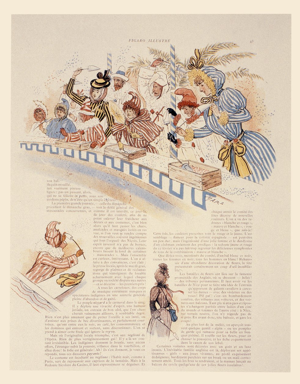 Nice Carnival, 1894 af Maurice Charles Mathieu Bonvoisin