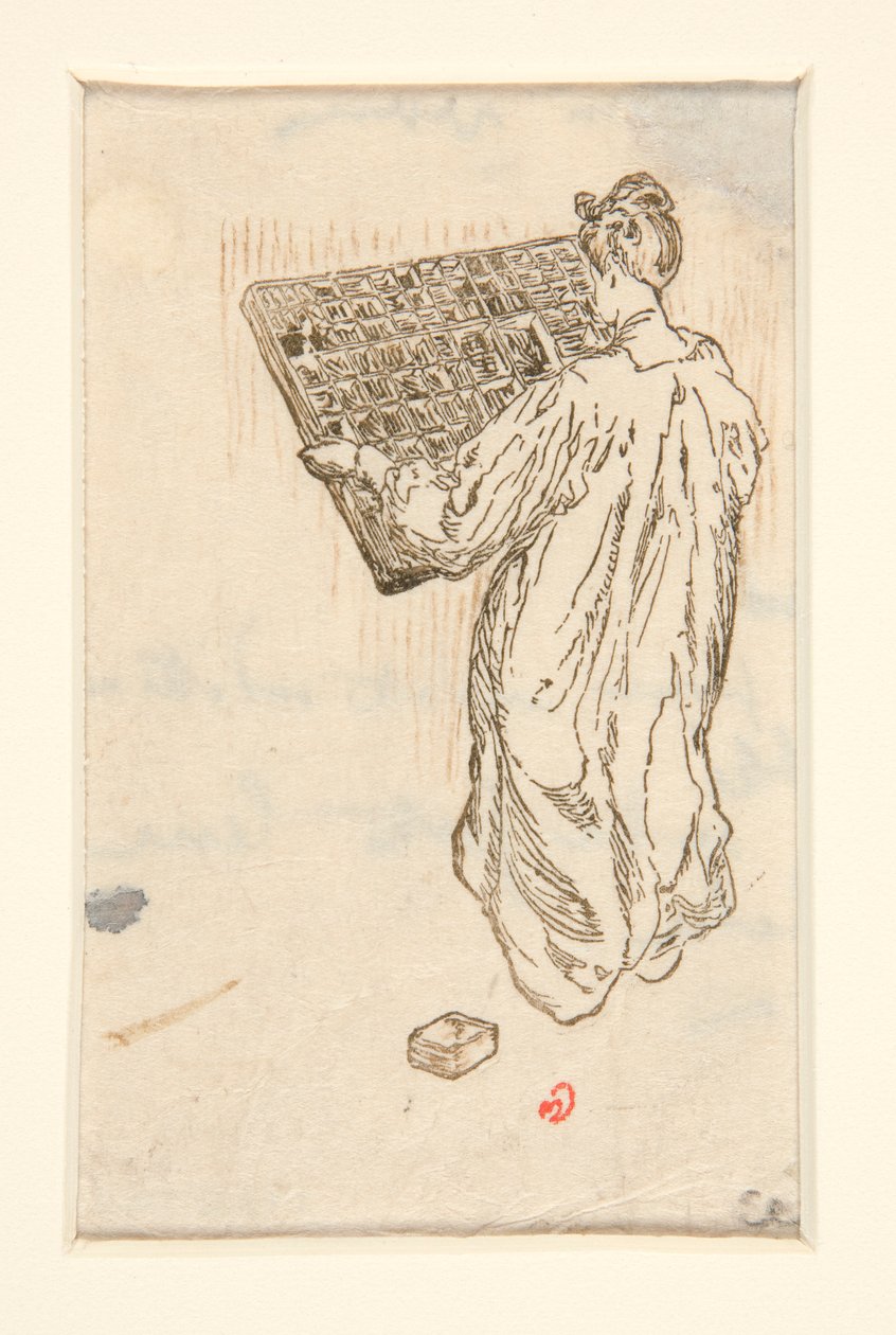 Gadesælgerne i La Pensee, illustration, s. 57 (reduceret version) af Maurice Delcourt