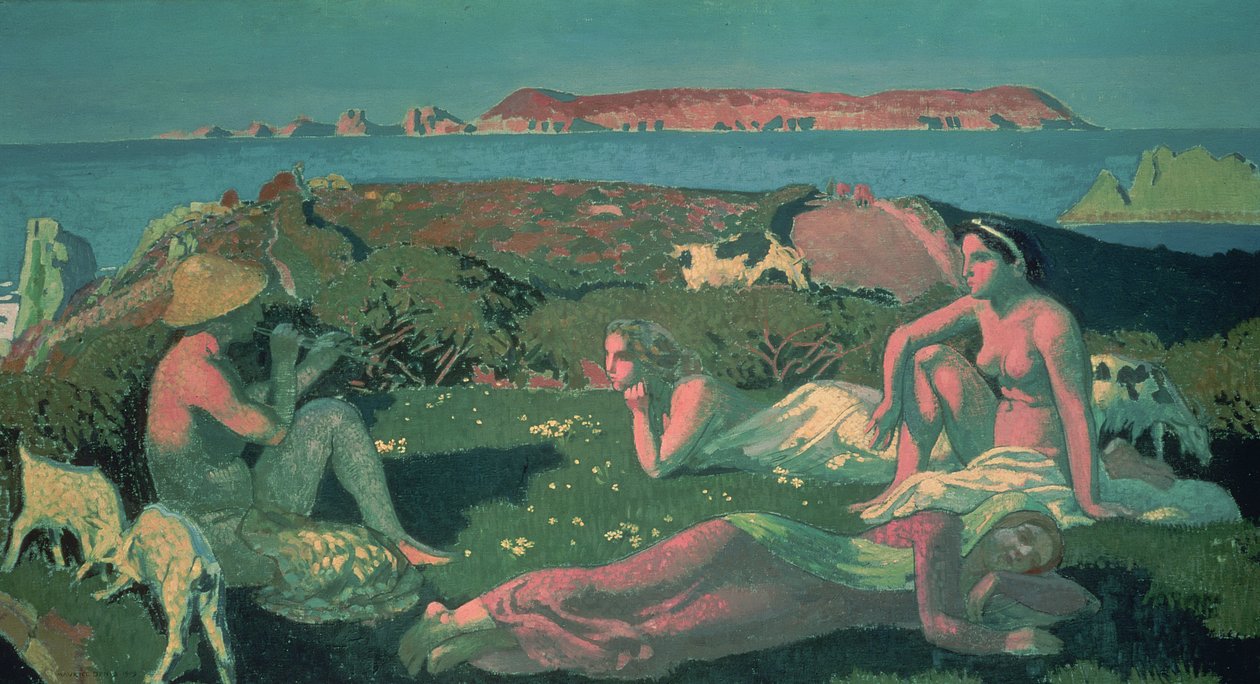 Et havlandskab i grønne toner af Maurice Denis