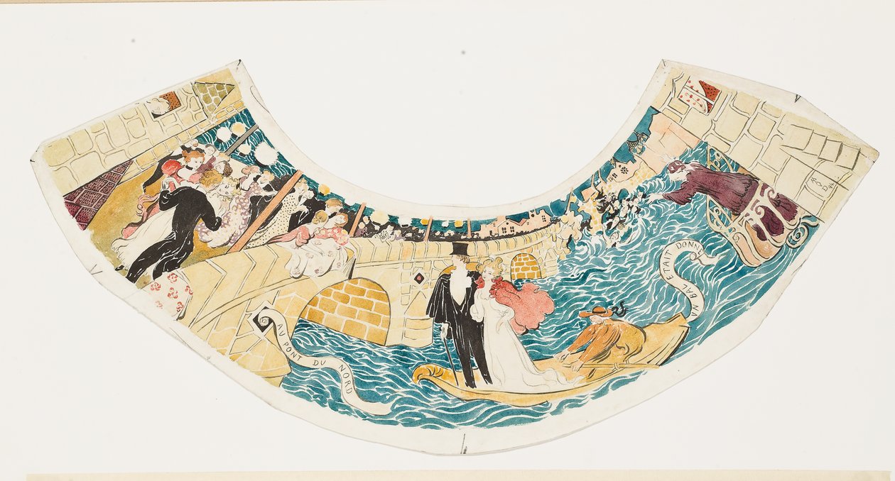 Ved Nordbroen blev der holdt bal (studie til lampeskærm) af Maurice Denis