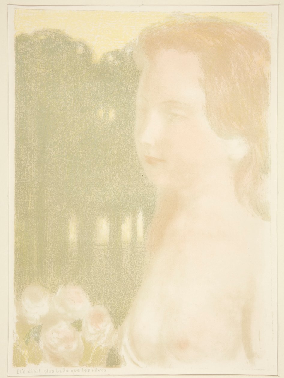 Elle etait plus belle que les reves (Hun var smukkere end drømme) fra Love: Twelve Lithographs in Color af Maurice Denis