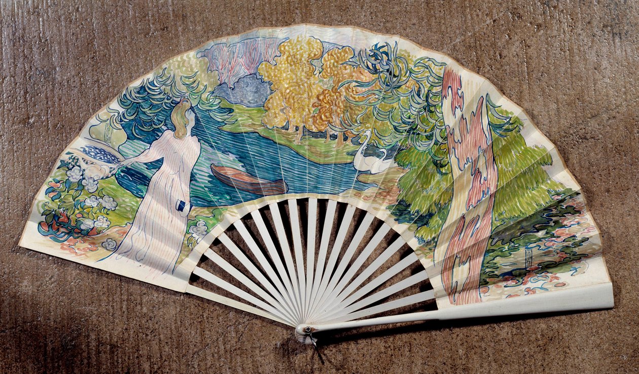 Engagement fan, dekoreret af Maurice Denis (1870-1943) 1891 af Maurice Denis