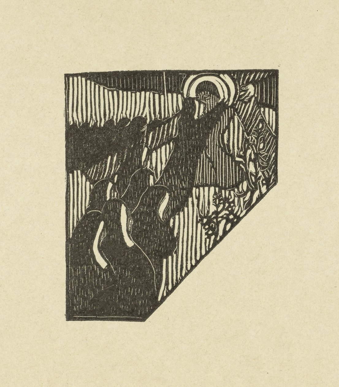 Illustration, der forestiller Kristus og nonner, der bærer korset med et digt i digtsamlingen Sagesse af Paul Verlaine Deux nouveau bois pour Sagess de Paul Verlaine L