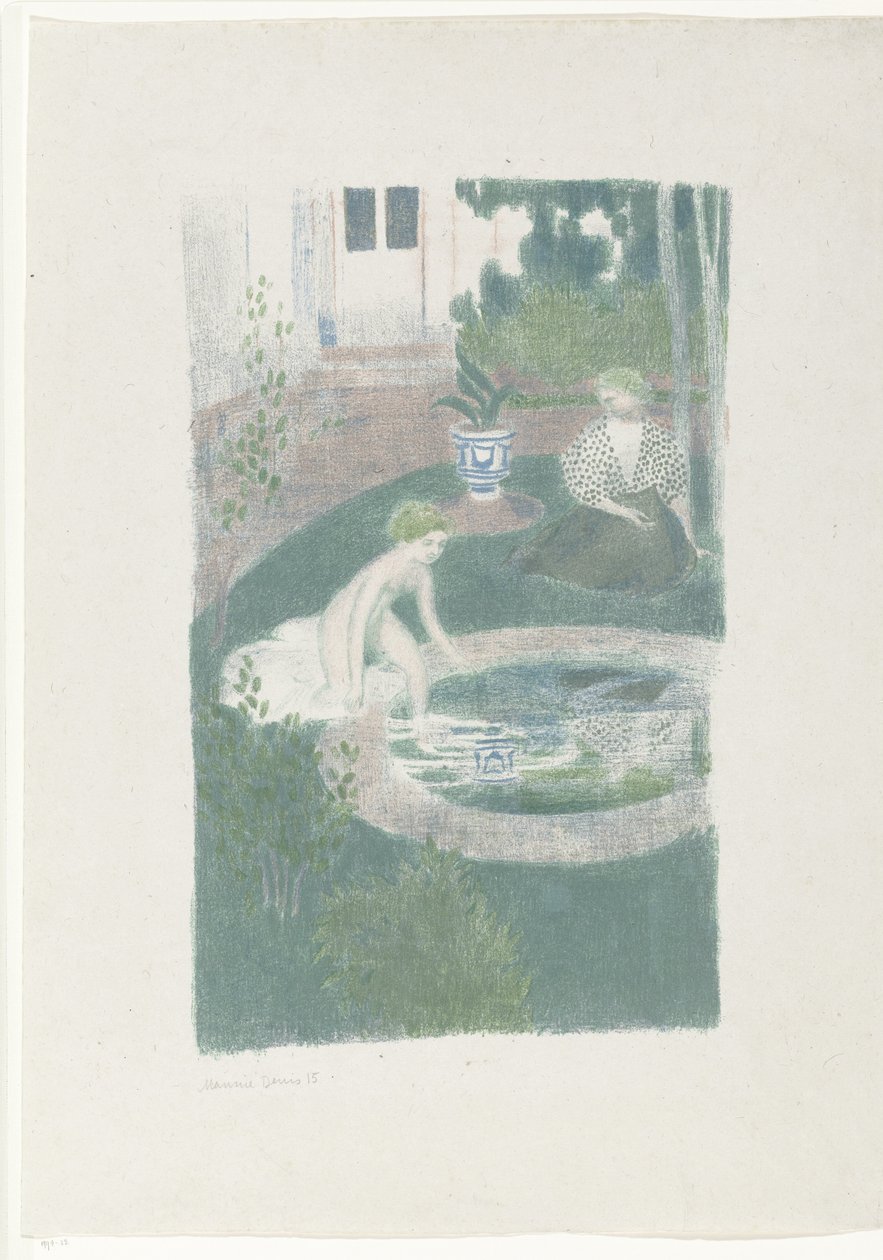 Refleksionen i springvandet af Maurice Denis