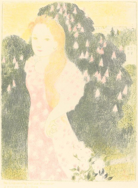 Skumringen har en blødhed af gammel maling af Maurice Denis