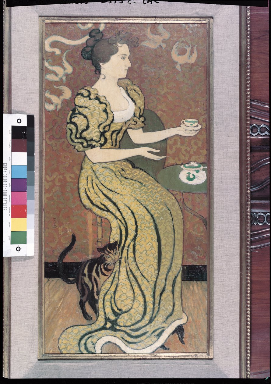 Madame Ranson og hendes kat, ca. 1892 af Maurice Denis
