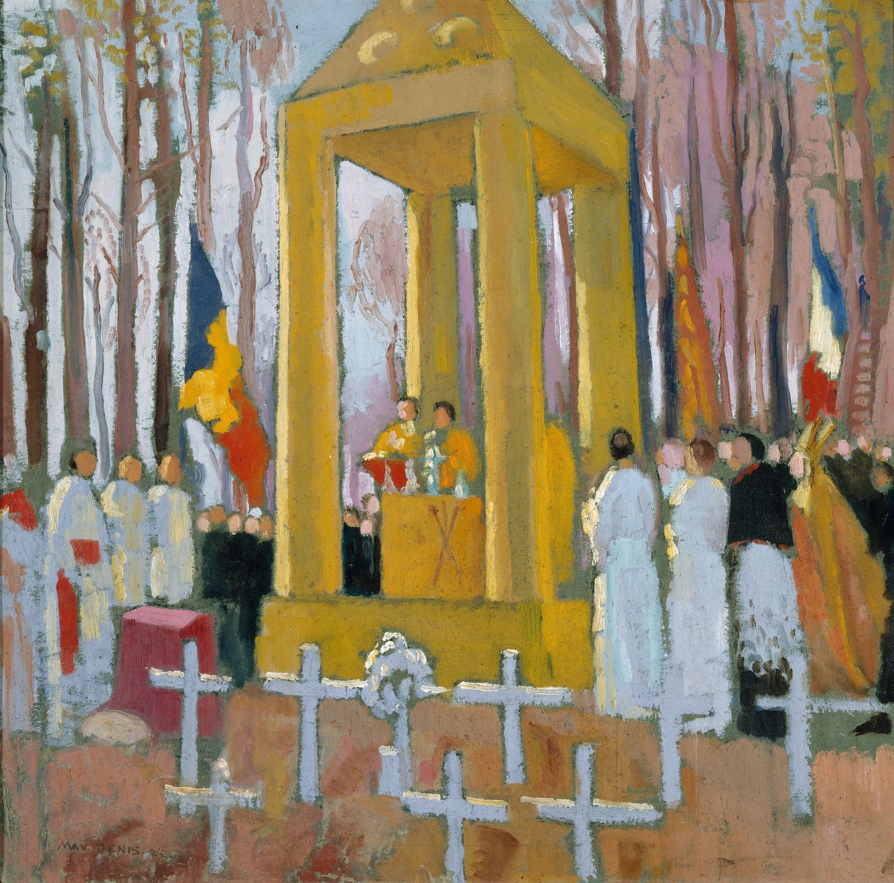 Messe foran Ernest Psicharis grav, 1924. af Maurice Denis