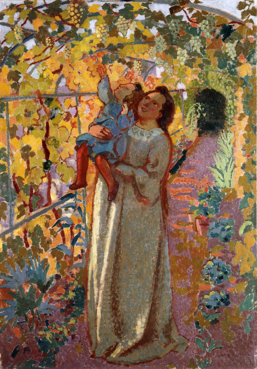 Moder og Barn under Vinstokken; Mor og barn under vinstokken, af Maurice Denis