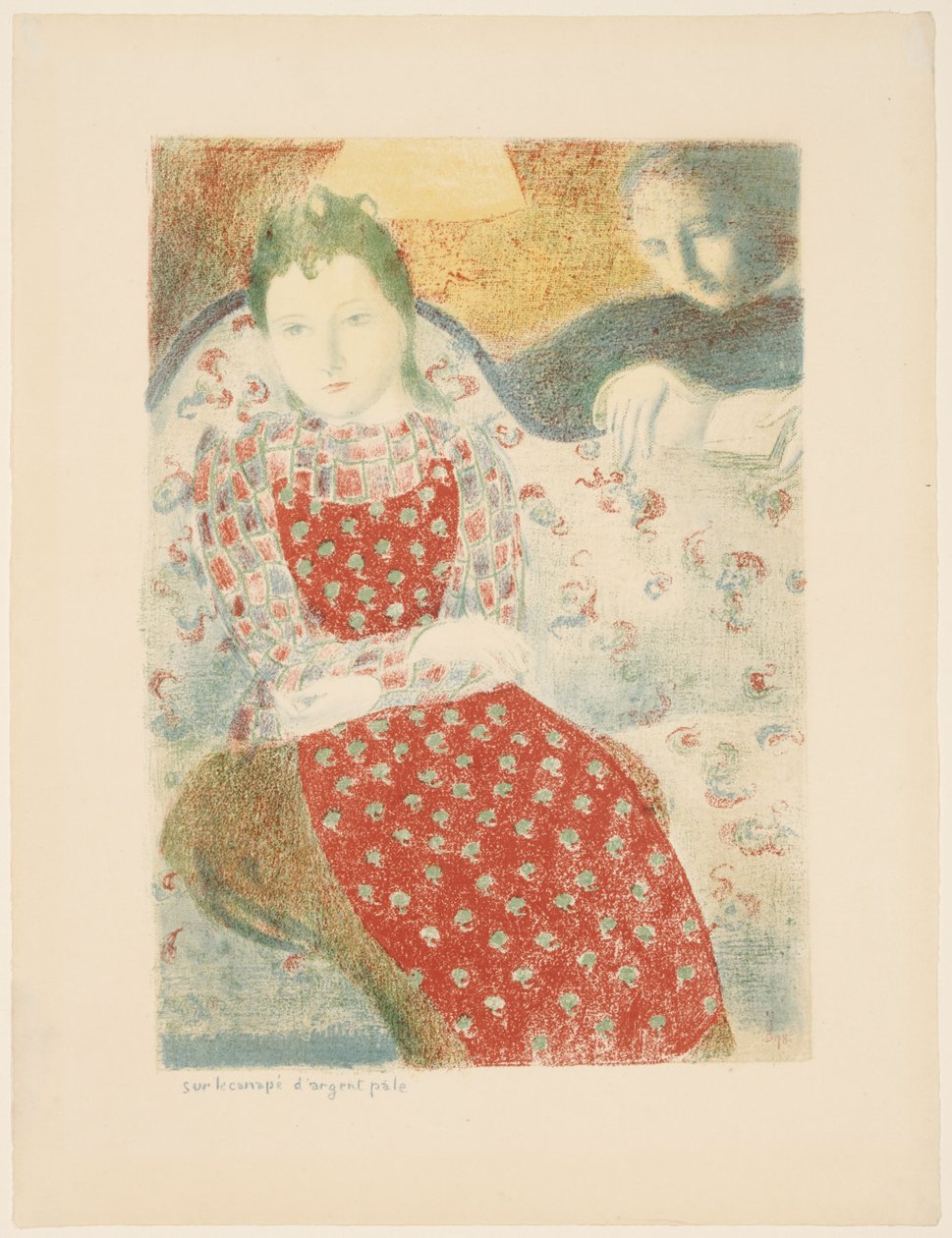 Auf dem blassen silbernen Sofa af Maurice Denis