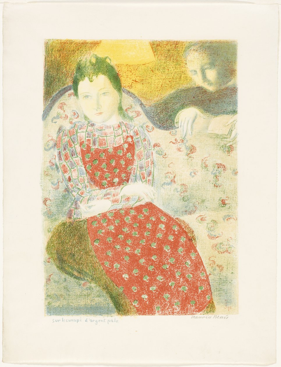 På Pale Silver Sofa, tallerken ti fra Love af Maurice Denis