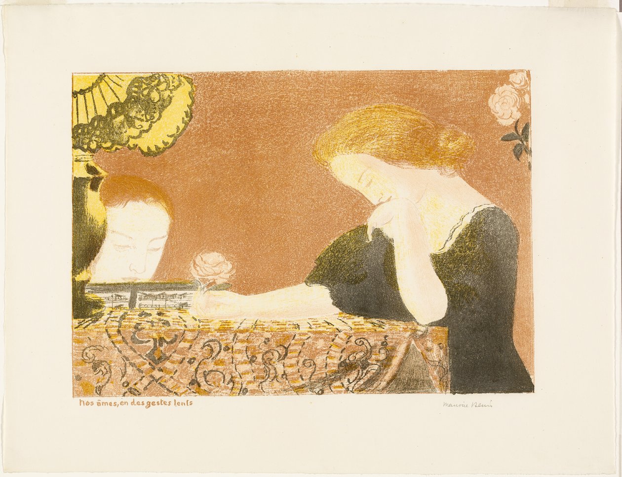 Our Souls, in Languorous Gestures, tallerken ni fra Love af Maurice Denis