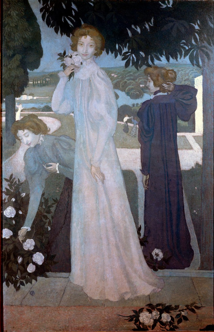 Portræt af Yvonne Lerolle i tre aspekter af Maurice Denis