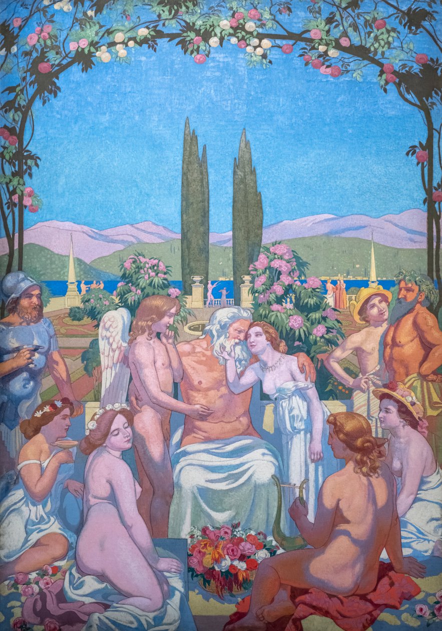 The Story of Psyche, Panel V. Jupiter skænker udødelighed til Psyche og fejrer hendes ægteskab med Eros af Maurice Denis