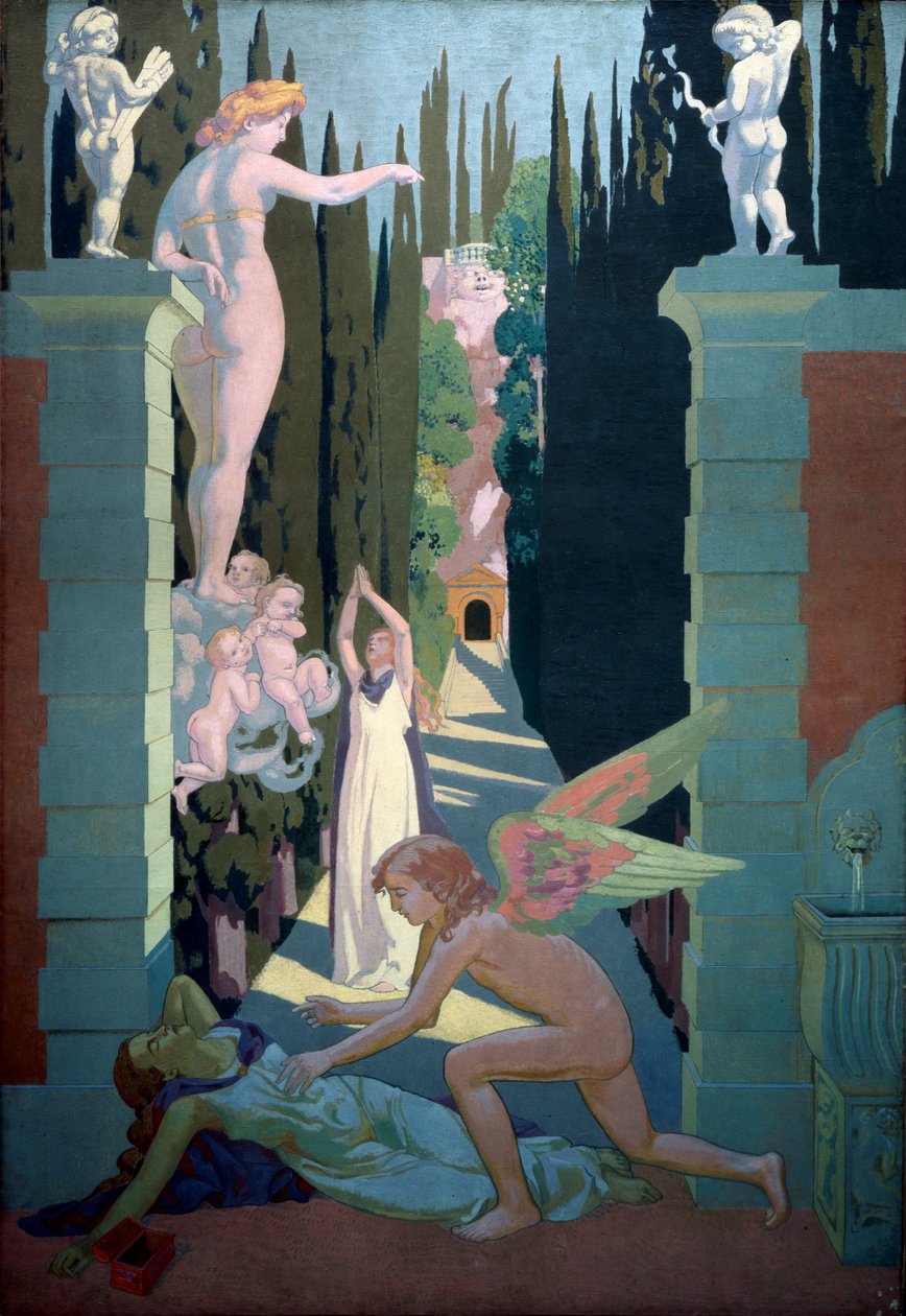 The Story of Psyche Panel fire. Venus hævn, 1908. af Maurice Denis