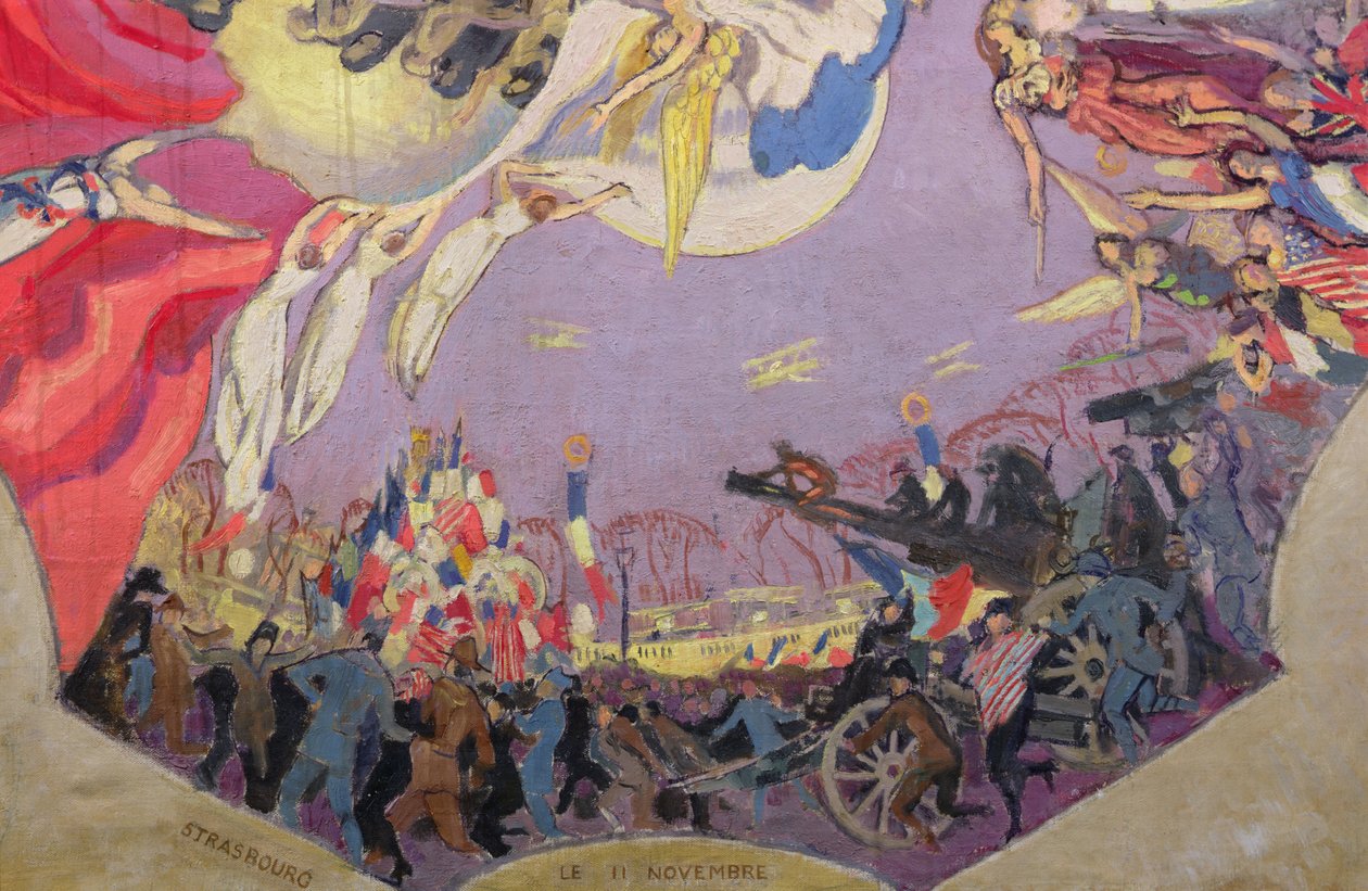 The Victory of 1918, detalje (olie på lærred) af Maurice Denis