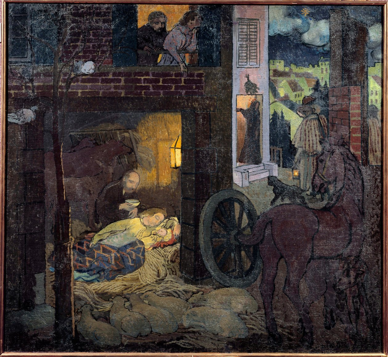 Fødselen, det 20. århundrede (olie på lærred) af Maurice Denis