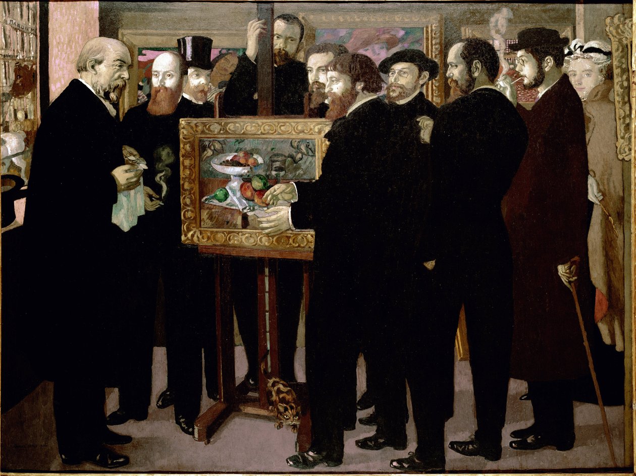 Hyldest til Cezanne - Olie på lærred af Maurice Denis