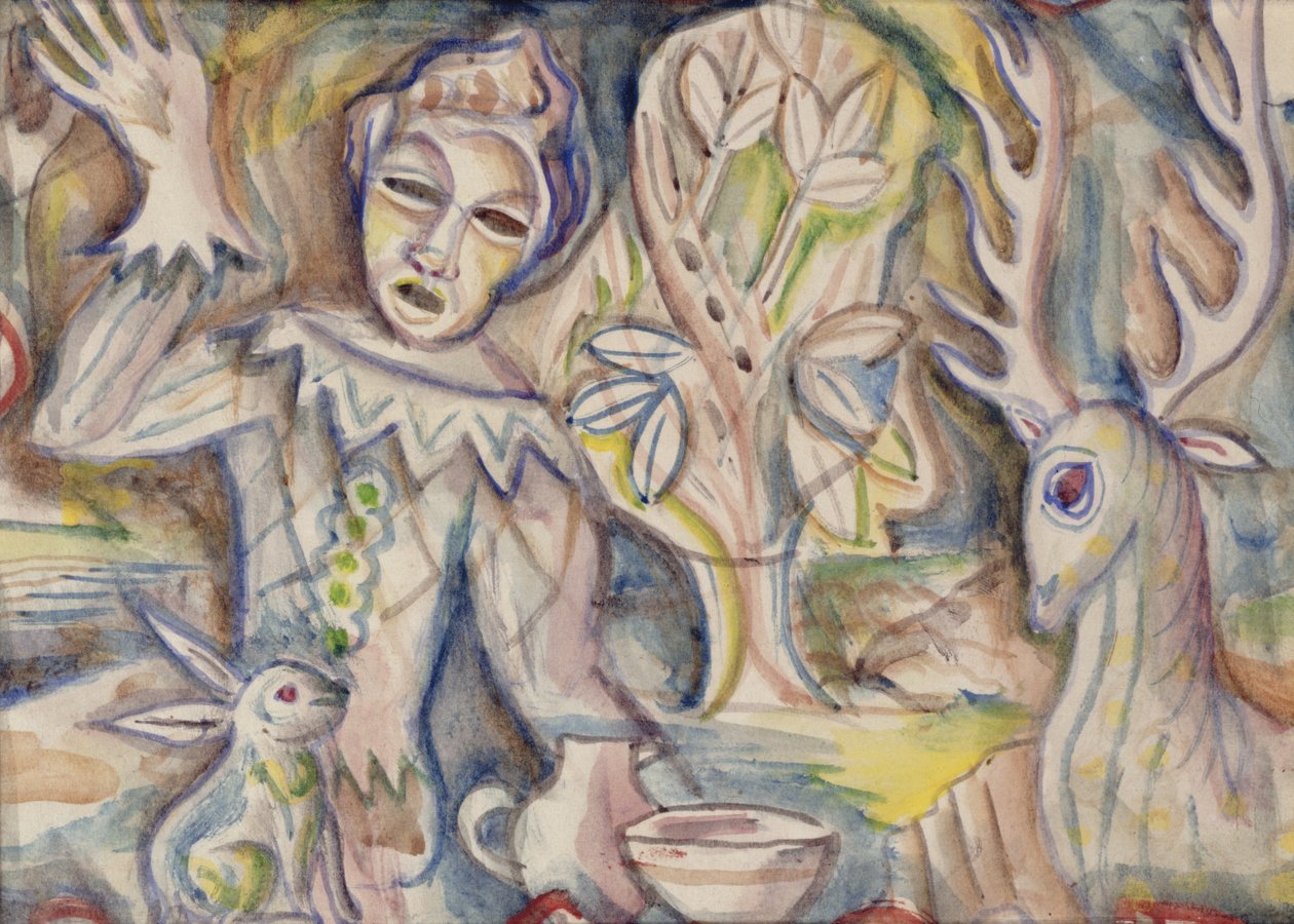 Harlekin, ca. 1940-41 (akvarel på papir) af Maurice Denton Welch