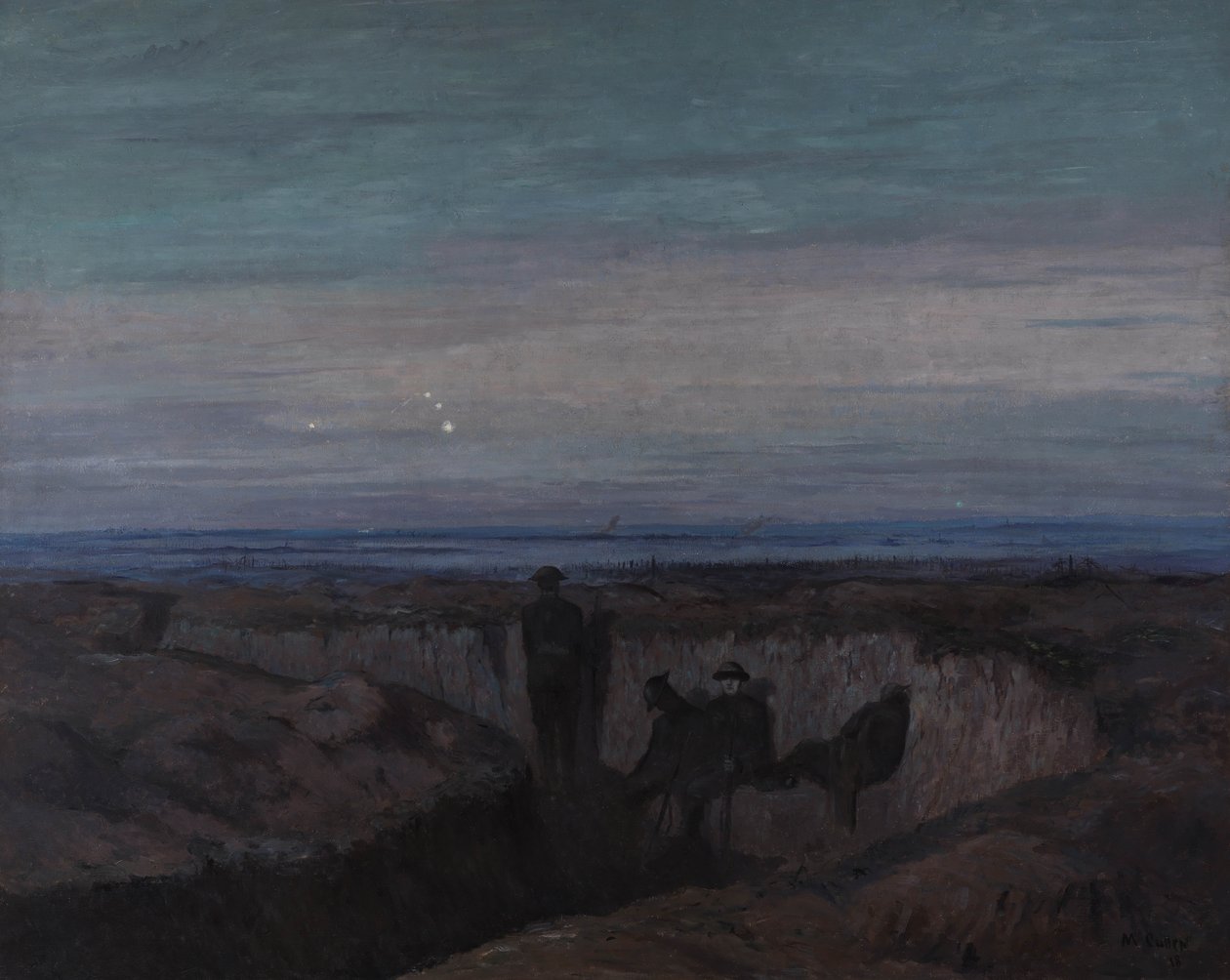 Dawn on the Ouse Trench, 1918 af Maurice Galbraith Cullen