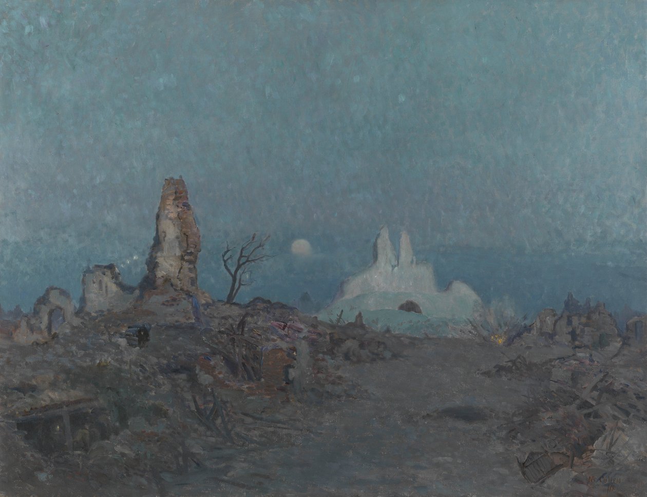The Sunken Road, Hangard, 1918 af Maurice Galbraith Cullen