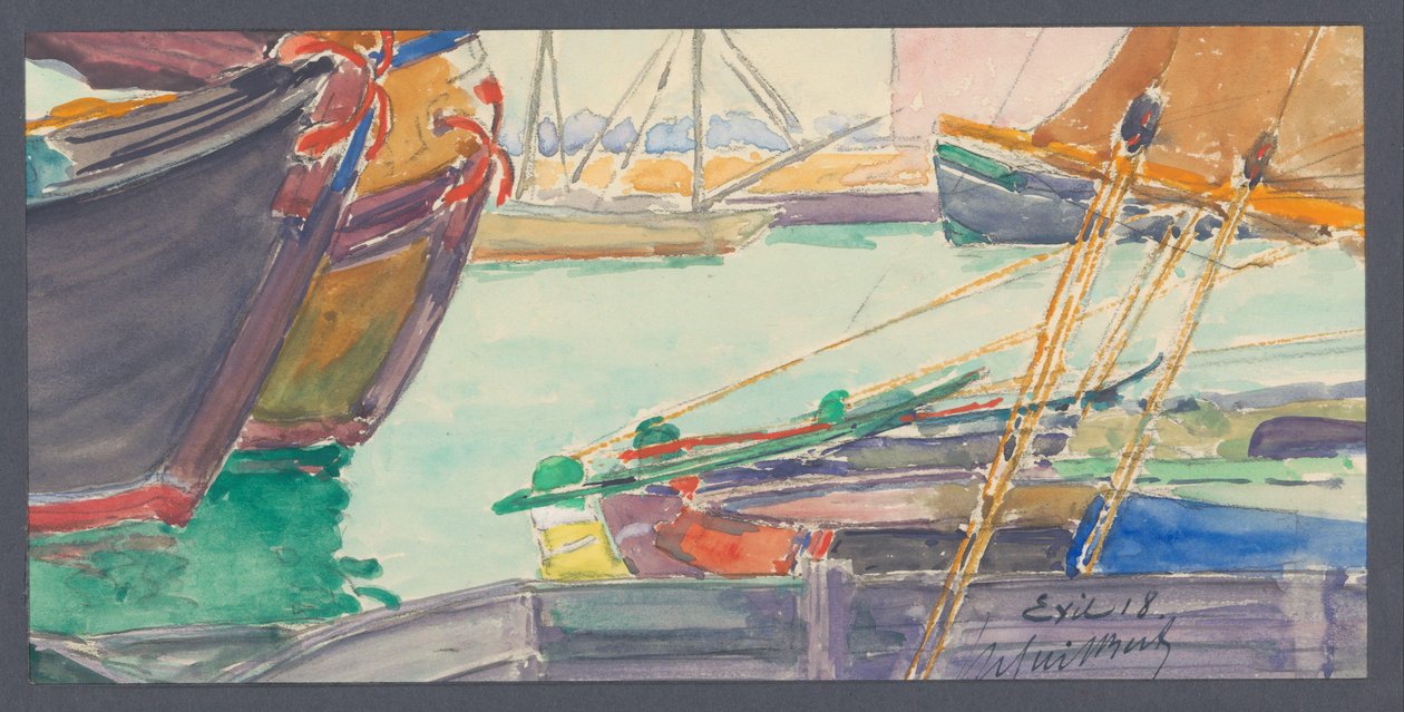 Skibe i en kanal af Maurice Guilbert