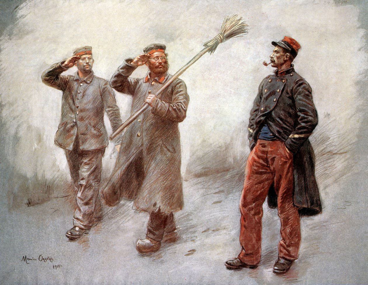 I tysk fangelejr i Dinan (Bretagne, Frankrig) tegning af Maurice Orange af Maurice Henri Orange